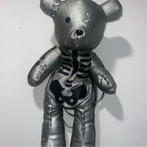 Silver Skeleton Teddy Bear Plush